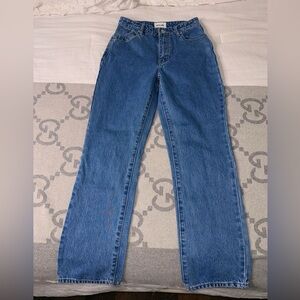 Classic High-Rise Straight Leg Jeans - Blue